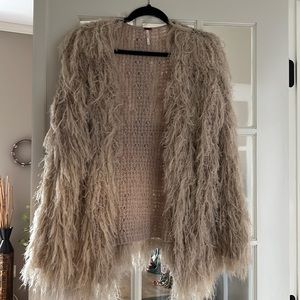 Free People Faithful Shaggy Cardigan